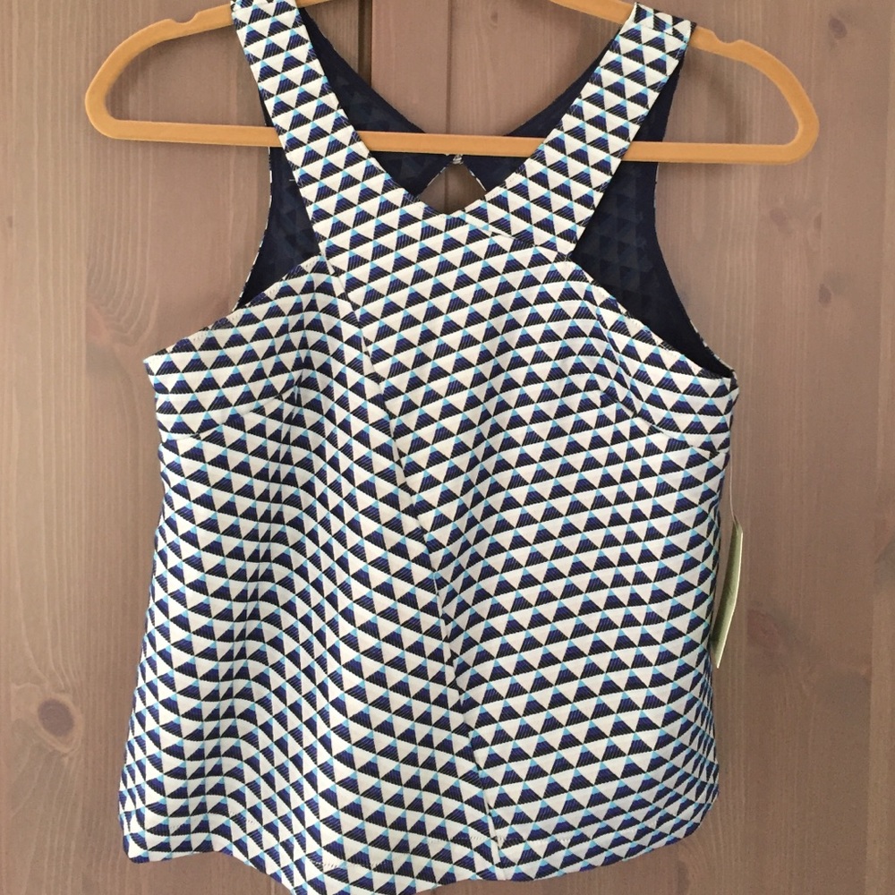 Anthropologie HD in Paris Tile Jacquard Halter - Picture 3 of 4